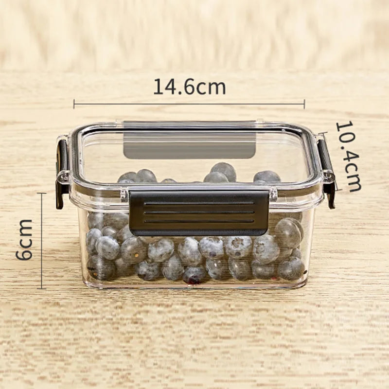 Portable Lunch Box for Kids School Microwave Transparent Bento Box with Compartments Salad Fruit Food Sealed Jar Container Box