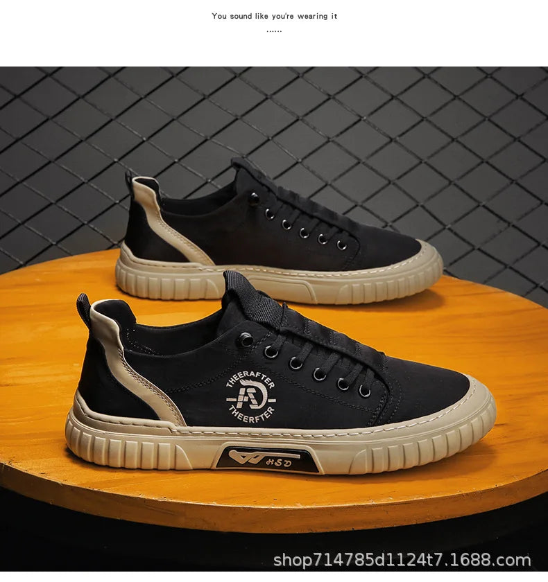 Men Sneakers Casual Canvas Shoes Breathable  Walking Flats Slip-on Man Vulacnized Shoes Summer Working Footwear Zapato De Hombre