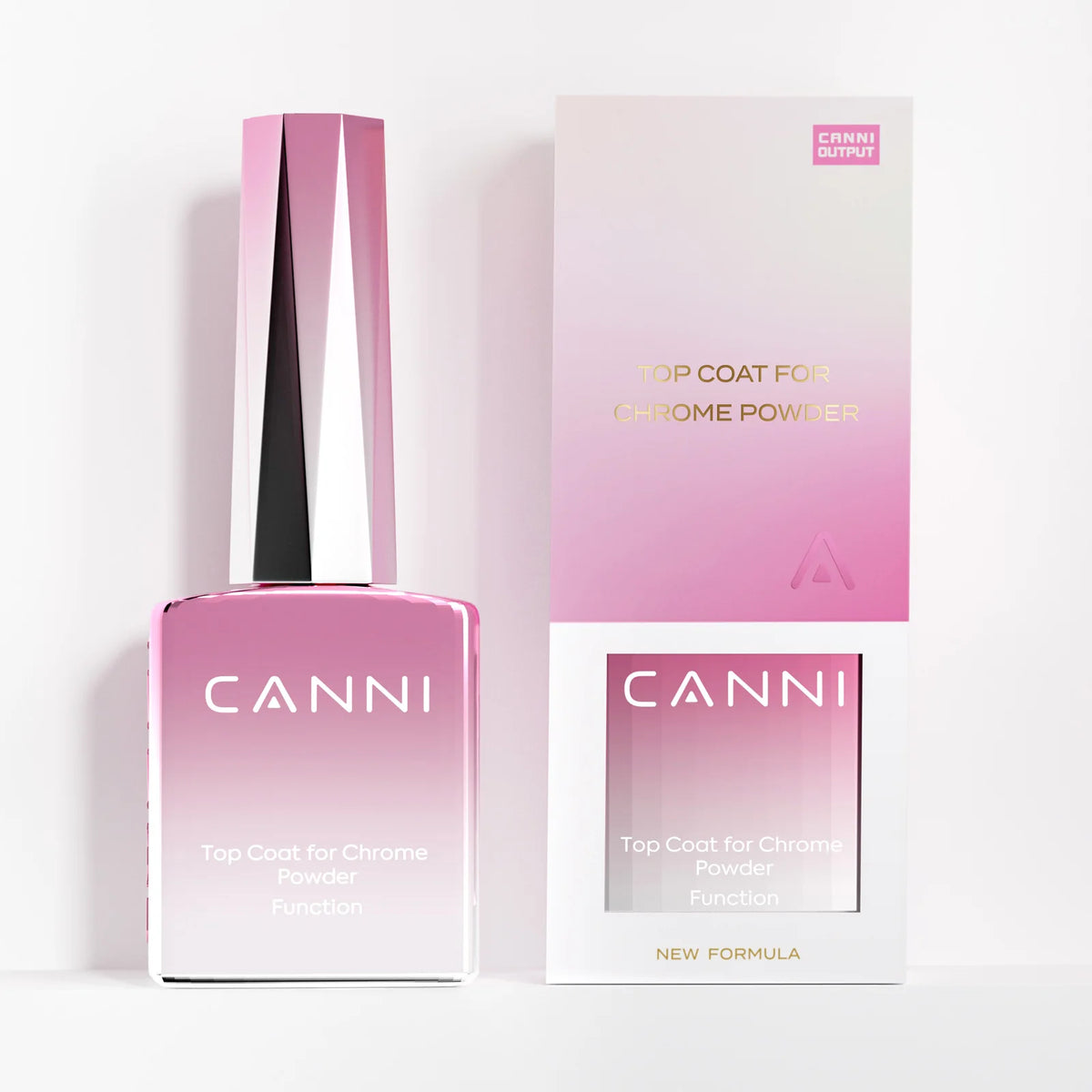 CANNI Top Coat for Chrome Powder 9ml Easy Apply with Stronger Mirror Effect Mirror Metallic Pigment for Gel Nail Art Salon