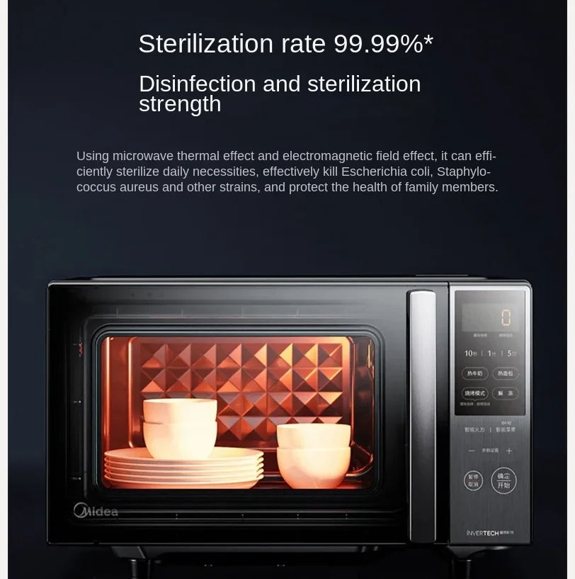 220V Midea Frequency Conversion Microwave Oven Integrated Machine Micro Roasting Level 1 Energy Efficiency Light Wave  New BDC