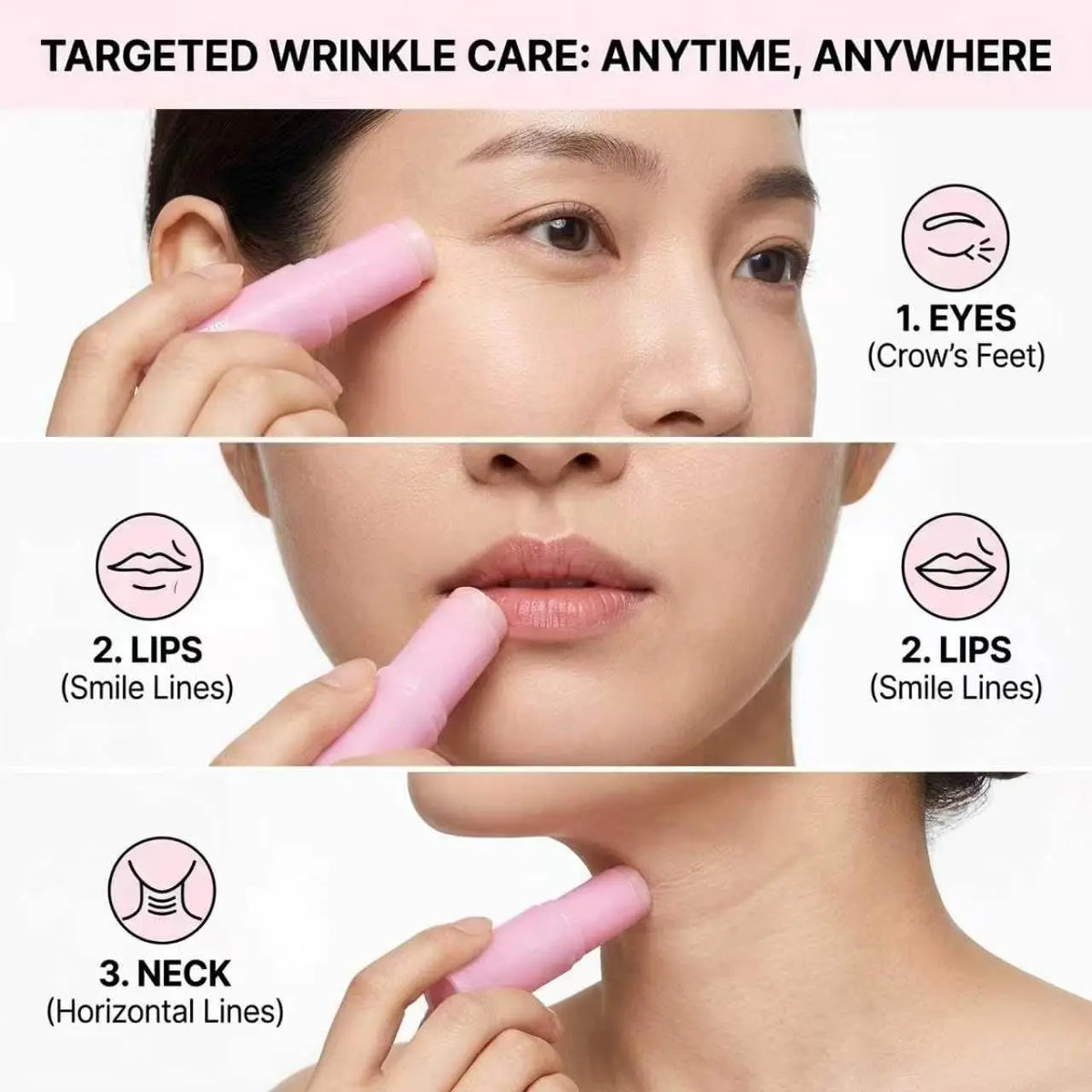 PDRN Pink Collagen Volume Multi Balm Stick Korean Hydrating Stick for Face Neck Under Eyes Lips Lines Care Plumping&Firming Skin