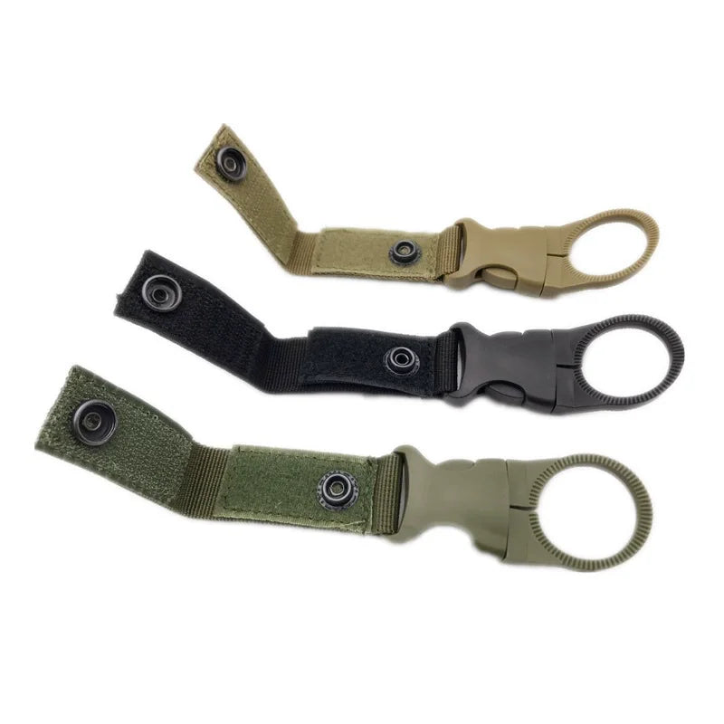 Buckle Hook Water Bottle Holder Clip Climbing Carabiner Belt Backpack Hanger Hooks Water Bottle Nylon Webbing Multifunction Wate
