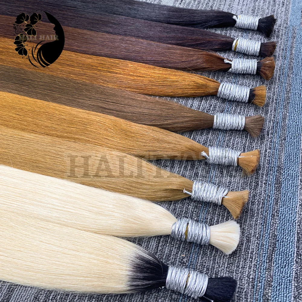 Virgin Remy Human Bulk Hair Extensions Super Double Drawn Vietnam Premium Quality with Raw Hair Hali Hair