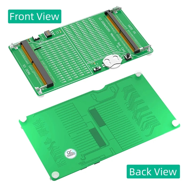 DDR3/4/5 RDIMM/UDIMM Memory Tester with LED Indicator USB C Power Supply Test Button Computer DDR3/4/5 Memory Test Card