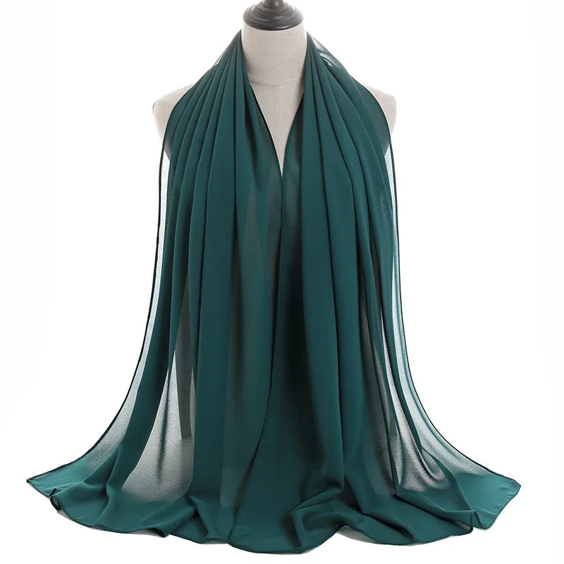 Ramadan Islamic Instant Bubble Chiffon Shawl Scarf Lady Head Wrap Women Hijabs Scarves Bufandas Muslim Veil Hijab Snood 180*70cm