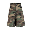 M65 Silhouette Camouflage Cargo Cropped Shorts for Men Wide Leg Patchwork Baggy Summer Shorts Oversized Loose Over Knee Pants