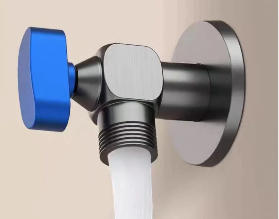 Tuqiu Brass Angle Valve Water Control Valve Chrome Gray Corner Valve Bathroom Tap Water Valve 1/2*1/2 Brass Angle valves