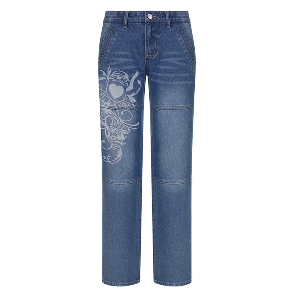 New Women Loose Jeans High Waist Baggy Denim Pants Wide Leg Straight Trousers Vintage Street Wear