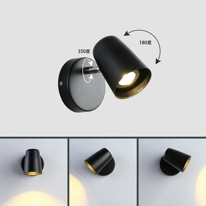 Room Decoration Led Wall Lights Indoor Bedroom Lamp Picture Light Reading Modern Minimalist Creative Hotel Retro Wall Light