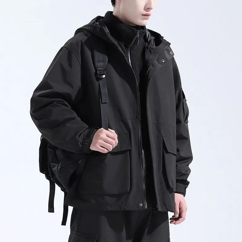 Three in One Detachable Assault Jacket for Men Cotton Padded Jacket Trendy Cotton Jacket Trendy Jacket