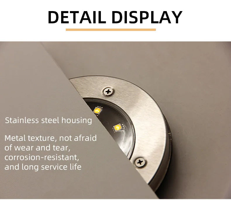 4/8LED Solar Underground Light Solar Power Disk Lamp Waterproof Outdoor Spotlight Buried Deck Light Lawn Garden Decoration