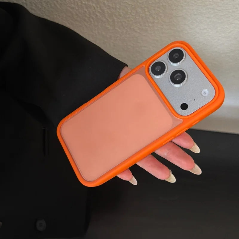 Original Translucent Glossy Matte Texture Case For iPhone 17 16 15 14 13 Pro Max Business Simple Armor Shockproof Hybrid Cover