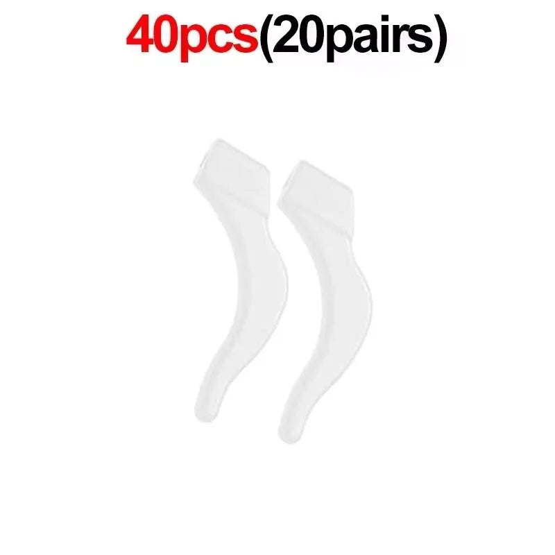 2/40pcs Silicone Ear Hook Anti-slip Glasses Leg Ear Sleeve Bracket Fastener Sunglasses Accessories Grip Anti-fall Eyewear Holder