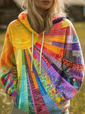 Women's Hooded Hoodies 3D Print Graphic Rainbow Casual Boho Casual Sweatshirts Pullovers Streetwear Women's Clothing Fall Winter