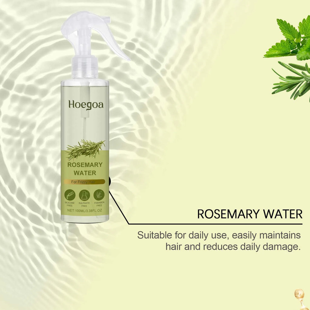 Hoegoa Rosemary Hair Spray Prevent Hair Loss Treatment Thicken Hair Strengthener Refreshing Moisturizing Hair Care Spray 100ml