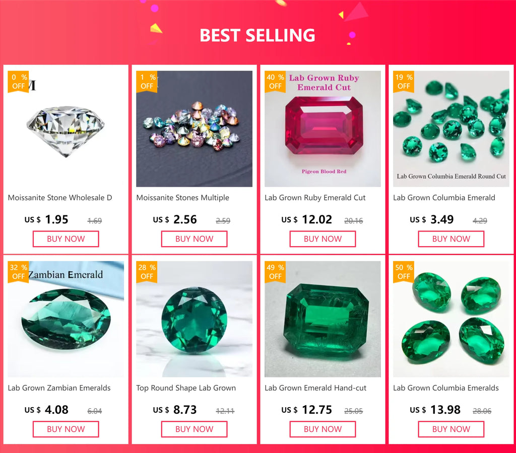 Top Lab Grown Zambia Emeralds Hydrothermal Emerald Hand Cut with Cracks Inclusions Inside Selectable  Certificate