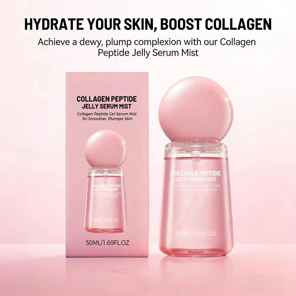 Nano Collagen Peptide Jelly Serum Mist Spray 2026 Upgrade Deep Moisturizer Plump Fine Lines Brighten Dry Uneven Tone Facial Care