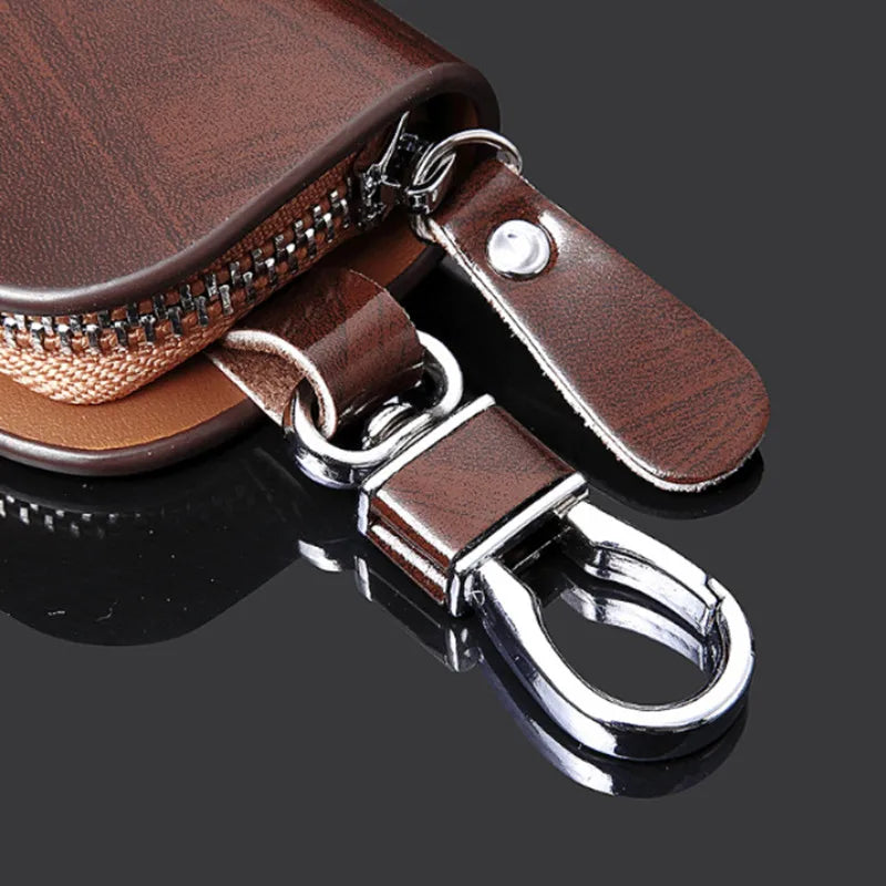 Universal Car Key Bag Cover Case Leather Key Wallet For Opel Chevrolet Jeep Hyundai Ford Mazda Nissan Infiniti Car Accessories