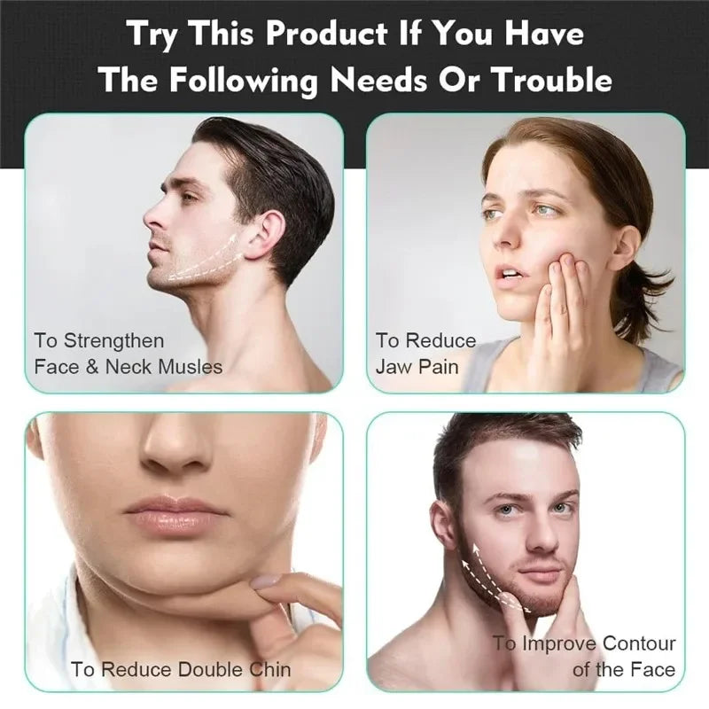 New Facial Mouth Jawline Face Fitness Muscle Chew Ball Bite Breaker Training Equipment U Shape Jaw Exerciser