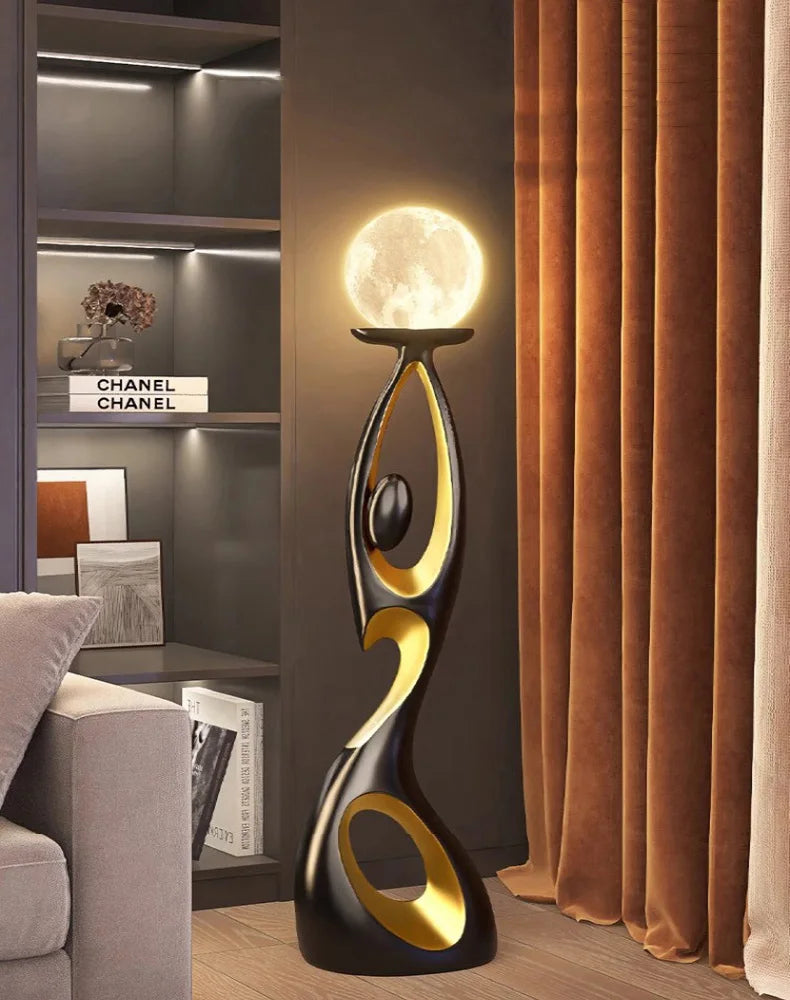 Modern minimalist LED floor lamp, living room, bedroom, study, Nordic Ins style creative remote control dimming vertical lamp, i