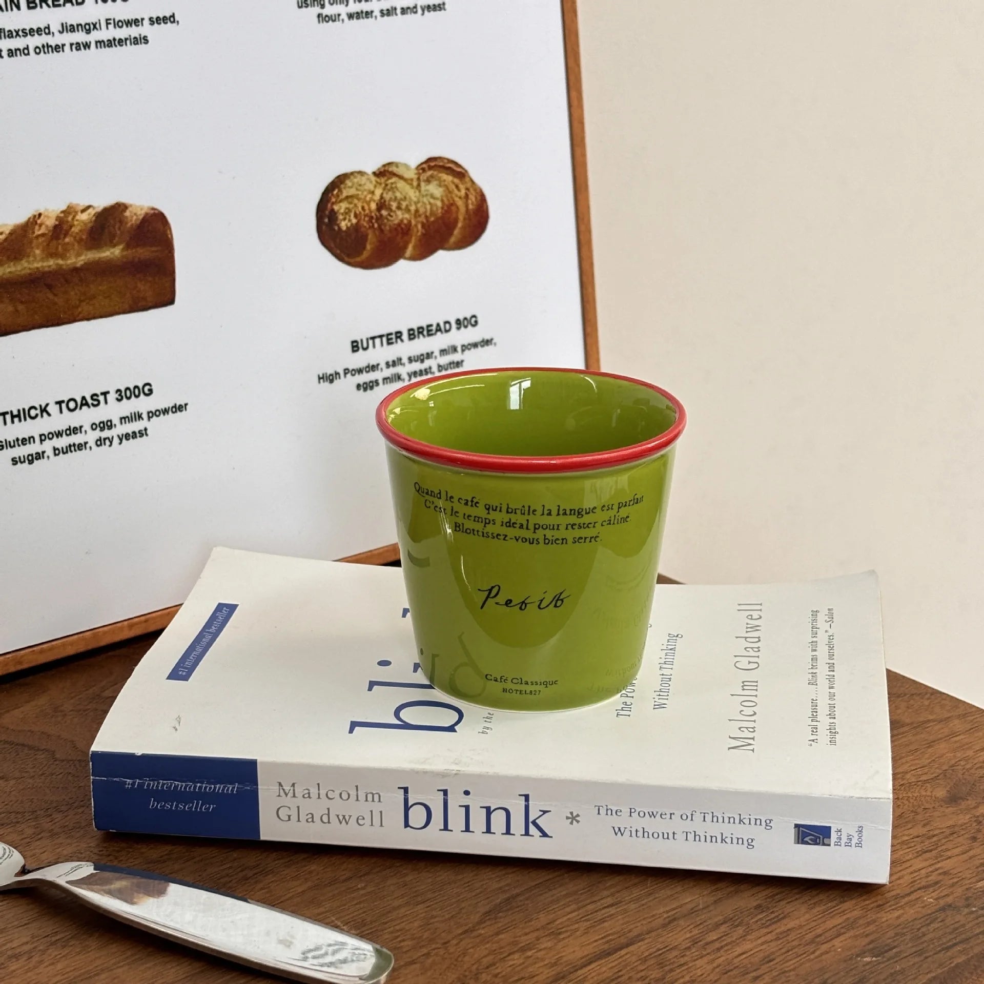 Paper  Shaped Coffee  Retro Mug Hand-held Colorful Letter Ceramic Cup Breakfast Milk Cup