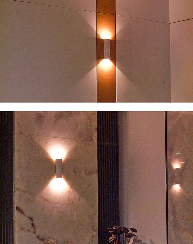 Modern LED Wall Light Waterproof Outdoor Garden Porch Wall Sconces Indoor Wall Lamps Aluminum Balcony Patio Wall Lights