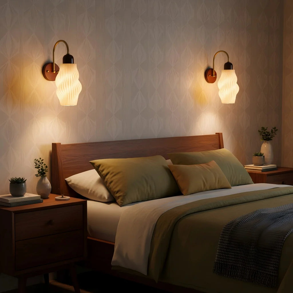 LED Wall Lamp Livingroom Bedroom Modern Simple Crative Light Fixture Home Lighting PVC lampshade Modern Sconce  Wall Lamp
