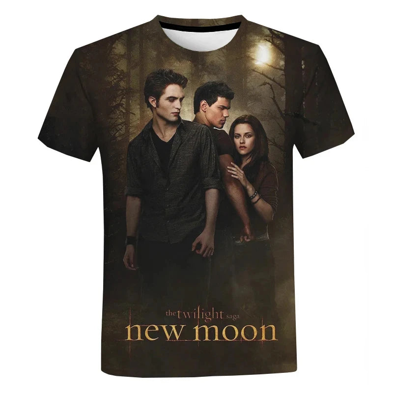 Summer The Twilight Saga 3D Printed T-Shirts Men Women Casual Fashion Oversized Short Sleeve T Shirt Male Tees Tops Man Clothing
