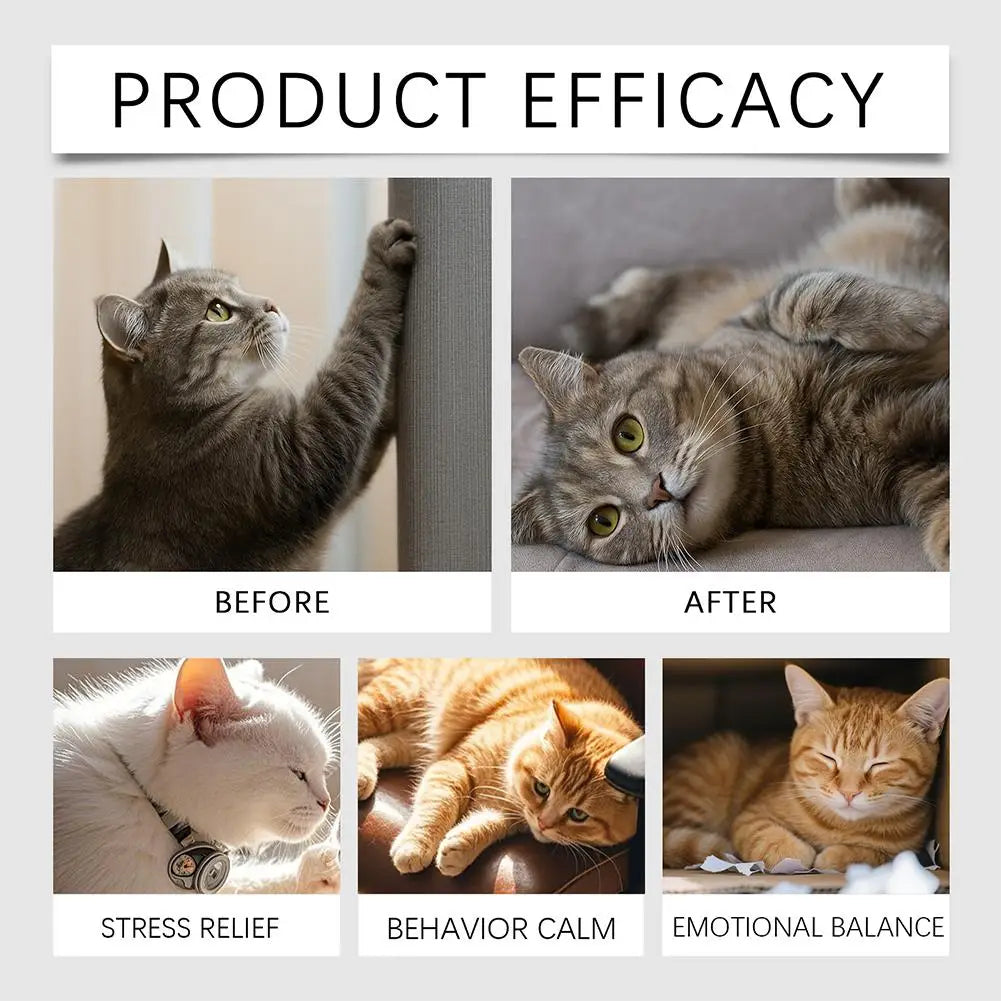 Pheromone Diffuser for Cats Pet Emotional Soothing Device Electric Plug-In Relieve Anxiety Reduce Scratching Calming Spray