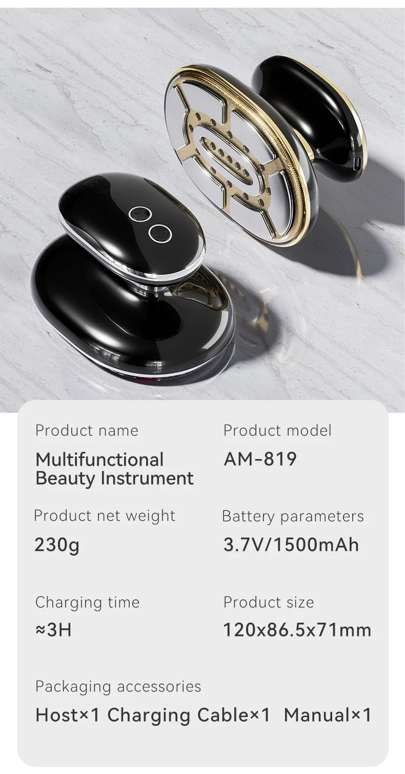 Multifunctional Beauty Shaping Massager ， 4-Color LED Light, Skin Tightening, EMS Microcurren Fat Burning Massage， for Face&Body
