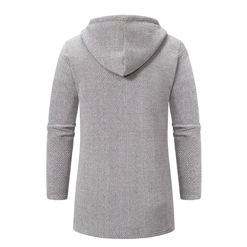 Men's Knitted Cardigan Casual Hooded Coat Slim Fit Autumn and Winter New Sweater Coat Men's Sweater
