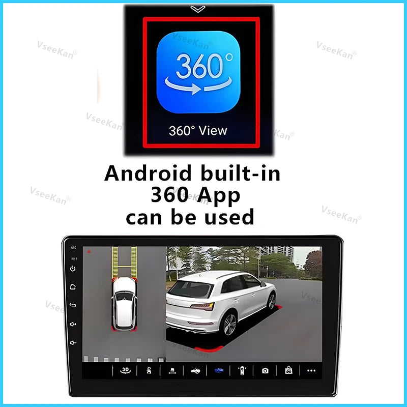 360 camera for car 3D ahd1080p 2053 sensors suitable for Android screens has 360app 25fps. Night vision with antifreeze.