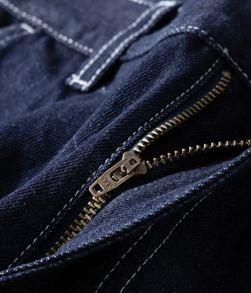 3903 Good Quality Striped Jeans For Man Multi Pockets Cargo Style Straight Casual Loose Trendy Streetwear Boyfriend Denim Pants