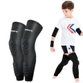 Professional Kids Children Teenagers Sports Long Crashproof Honeycomb Kneepads Compression Leg Sleeves Baketball Knee Supports