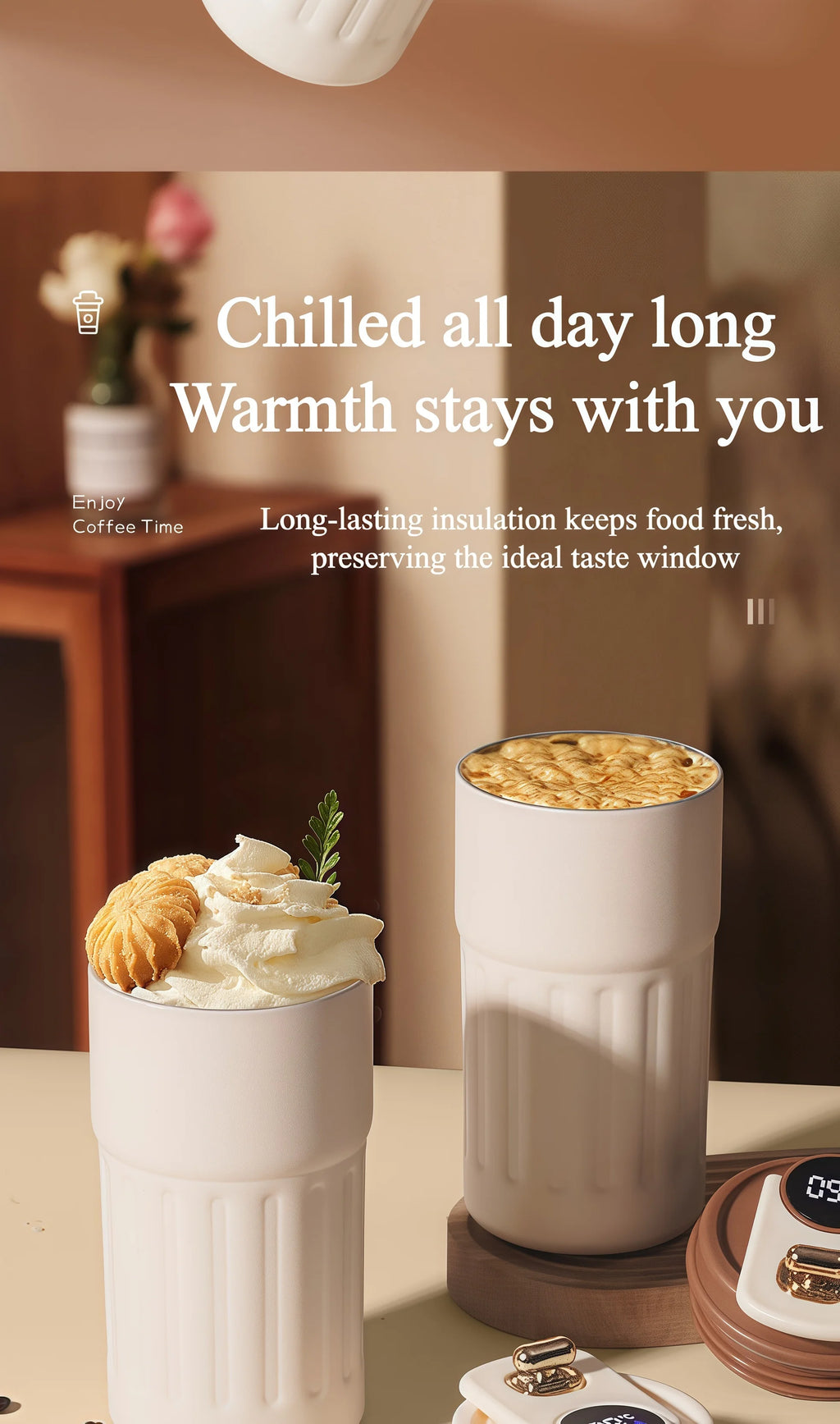Smart Thermos Cup Bottle Water Digital LED Temperature Coffee Cup Stainless Steel Vacuum Cup Office Cup Business Drinking Mug