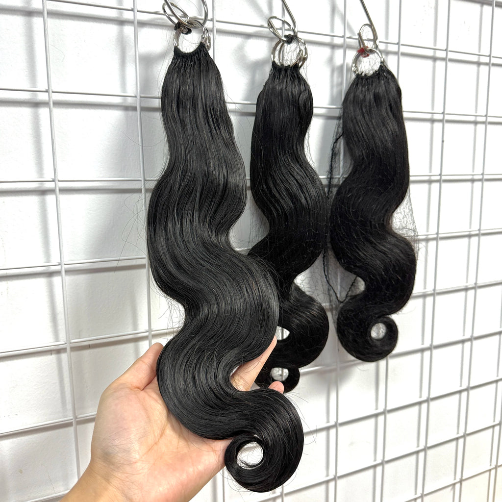 NABI Pre-Separated Crochet Human Hair Bundle Miracle Knots Braiding 14-18inch Water Wave Curly Human Hair for Women