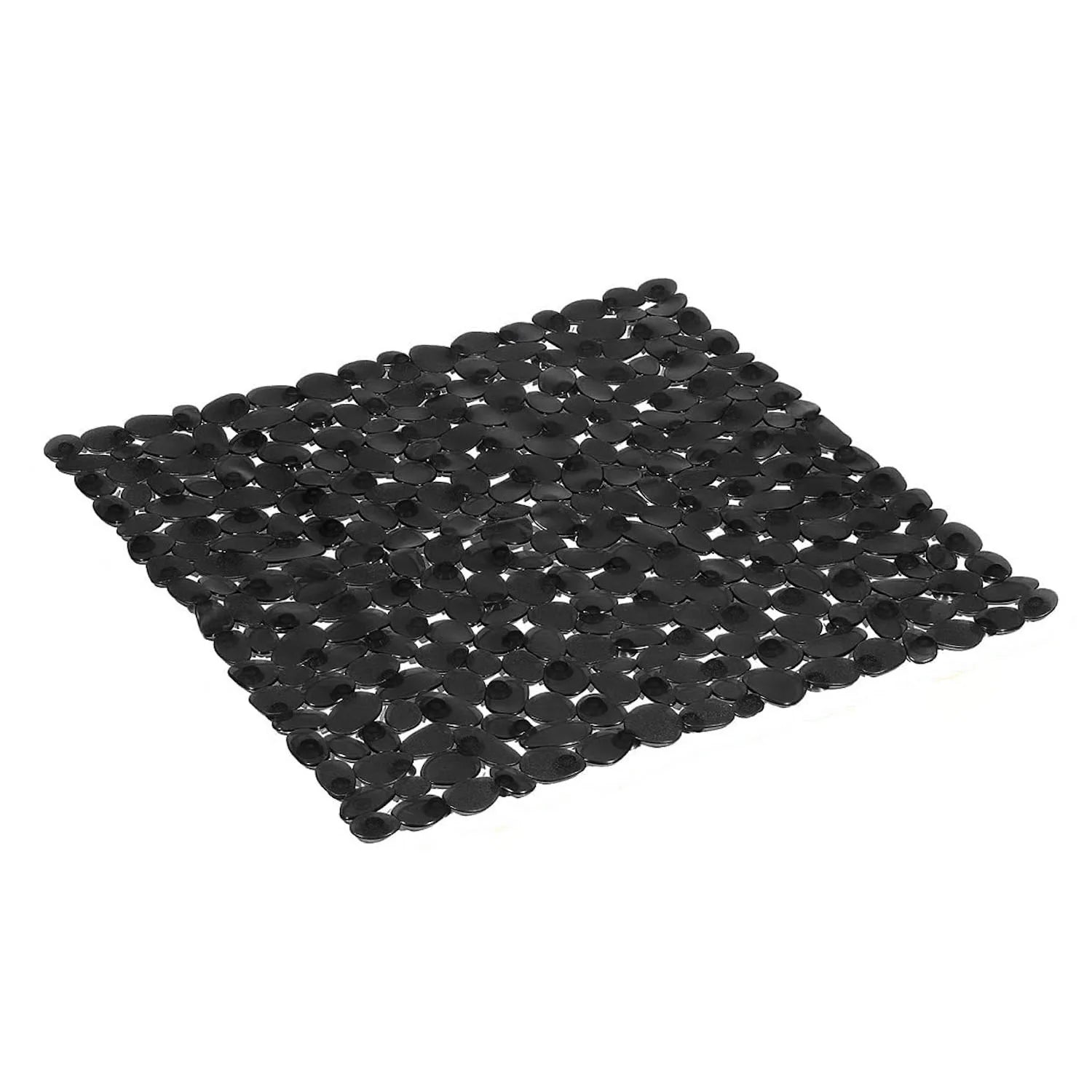 Premium Transparent Non-Slip Shower Mat 20.5x21 PVC Bathtub Mat with Strong Suction Cups Pebble Texture Quick Drain Holes
