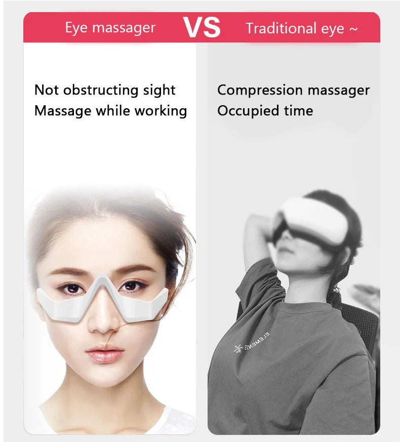 Beauty Device Eye Massager Relieves Eye Fatigue Eyes Massage Glasses Eye Fatigue Relief Massager Under-Eye Glasses Massager