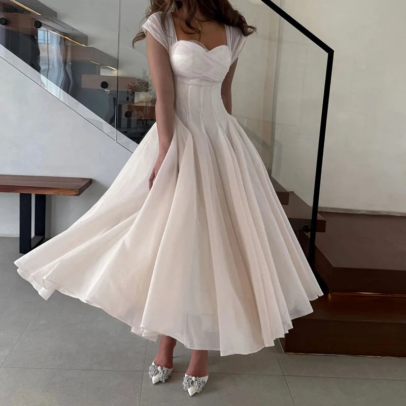 Women Fashion Backless High Waisted Ball Dress Elegant Christmas Party Long Dresses 2025 Sexy Square Neck Sleeveless Mesh Dress