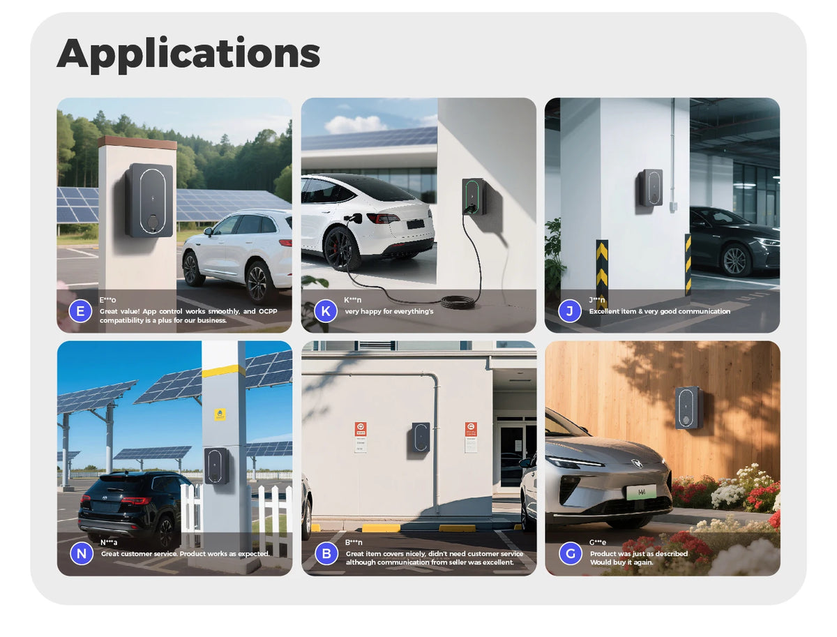 Dynamic Load Balancing EV Charger Type 2 Wallbox 7.4kW 22kW Charging Pile DC Charger EV Charging Solar EV Charger Station DLB