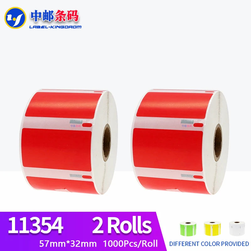 2 Rolls Dymo Compatible 11354 Label 57mm*32mm 1000Pcs for LW400 450 450Turbo Printer Seiko SLP 440