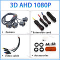 HD 3D 360 Degree Car Camera AHD 1080P Surround View Right Left Front Rear Camera For Android Navigation Reverse Golden Lens