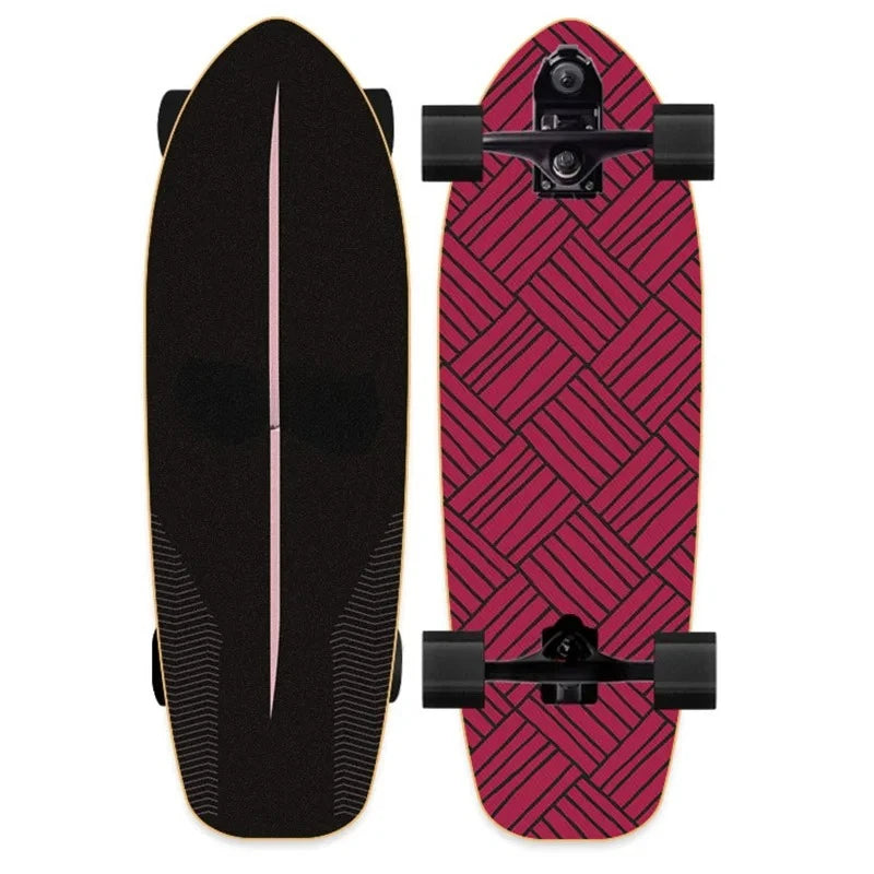 82cm Professional S7 P7 Carver Surf Land Skateboard Highly Smooth Maple Professional Land Surfboard Big Fish Board
