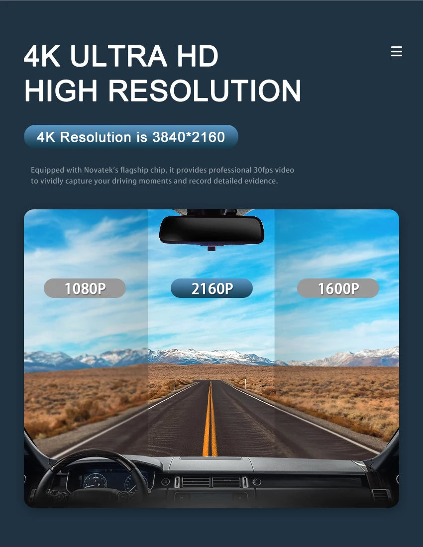 New! 4K UHD Plug and Play Car DVR Dash Cam Camera For Omoda 7 Omoda7 2025 2026 2027 Wifi Dashcam Customized Video Recorder