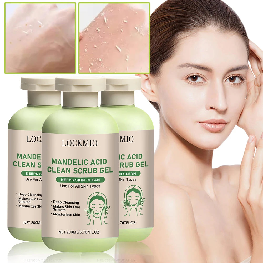 Gentle Exfoliator Dead Smooth Skin Care Product Deep Clean Scrub Improve Facial Texture Appearance Mandelic Acid Clean Scrub Gel