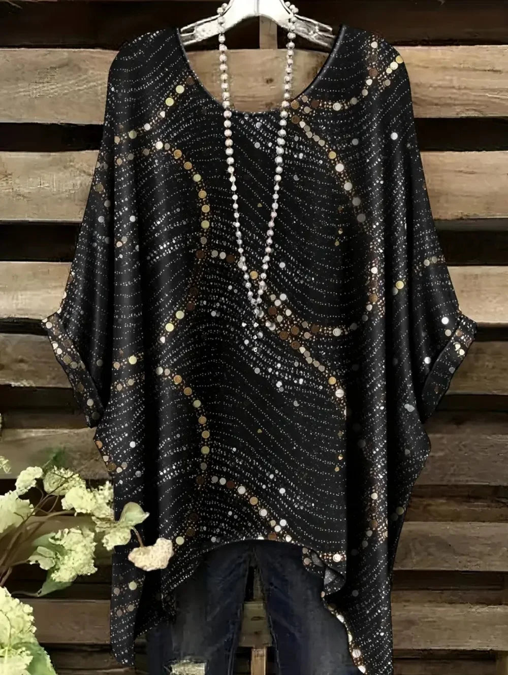 Women's T-Shirts Summer Gradient Sequin Graphics Tops O-Neck Female Vintage Clothing Floral Print Tees Loose Oversized T Shirts