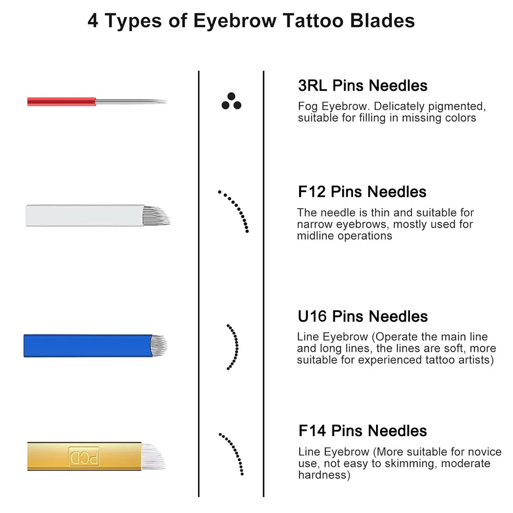 Permanent Makeup Machine Kit Microblading Machine, Eyebrow Tattoo Machine - Microshading, Lip, Ombre Brows, Machine Tattoo Pen