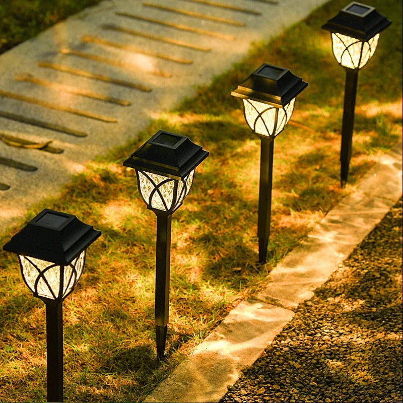 Outdoor Solar Lights Garden Lights Solar Powered Lamp Lantern Waterproof Landscape Lighting Pathway Yard Lawn Garden Decoration