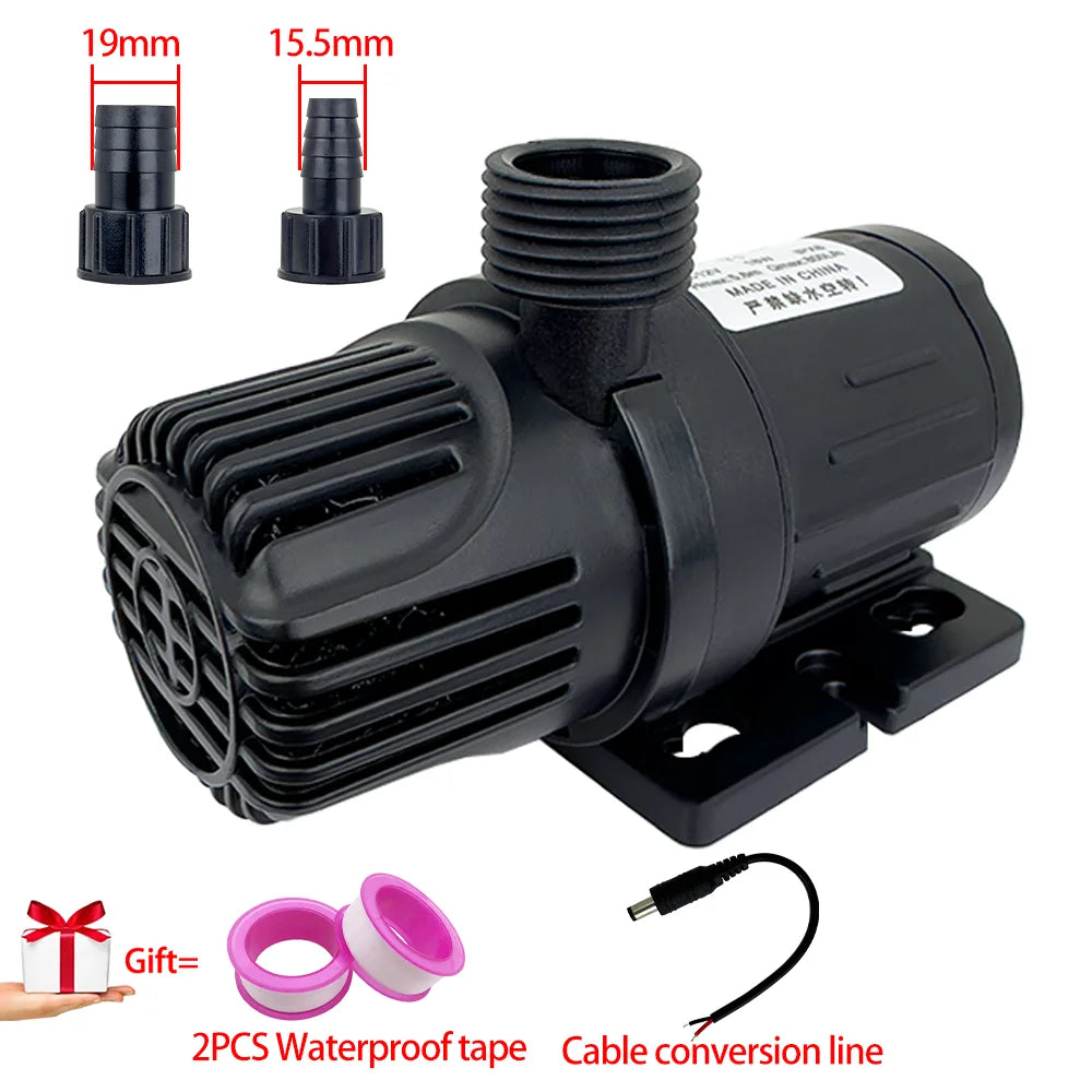 DC12/24V 960L/H Small Brushless Motor Submersible Pump for Fish Tank Circulation, Fish Pond Landscaping, Solar Water Pump