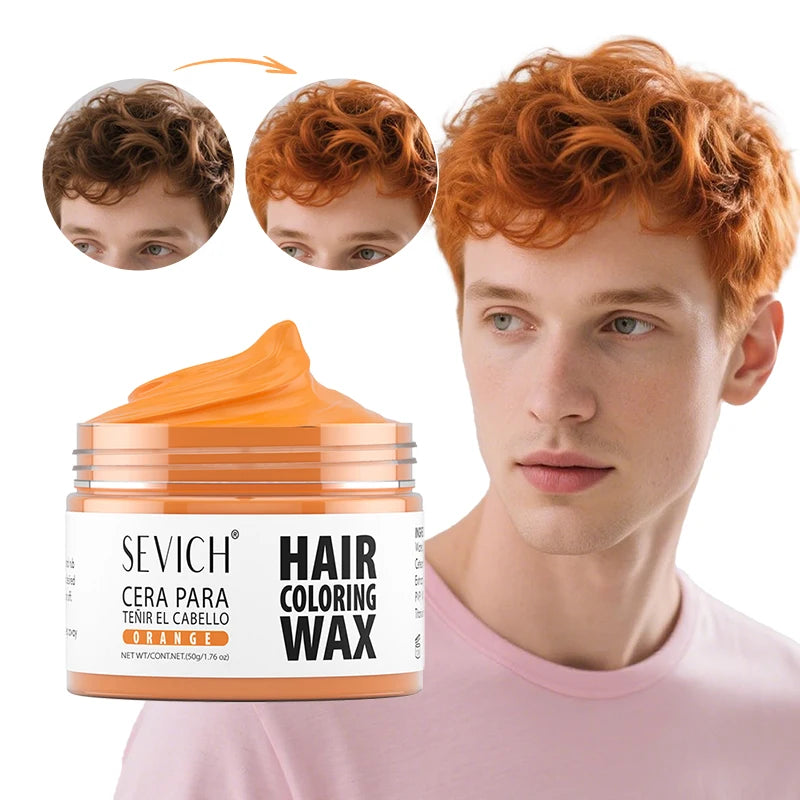 Christmas Hair Colour Wax Easy To Wash DIY Dye Hair Mud Immediate Dying for Eyebrow Beards Coloring Temporary Hair Colour Cream